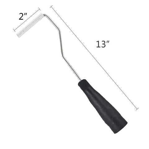 Single roller from 3 Piece Fiberglass Roller Tools Set For Resin Laminating With Bubble Free Finish Built Tough Aluminum Rollers.