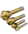 4 Piece Titanium Coated 90 Degree Countersink Drill Bits For Rock Solid Wood Chamfering And Soft Metal Deburring Straight Up Beast Tools