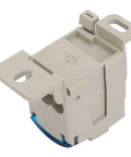 Rock Solid 80 Amp Din Rail Terminal Block Distribution Box With Fire Safe Housing For Heavy Duty Universal Wiring Hookups. Side view.