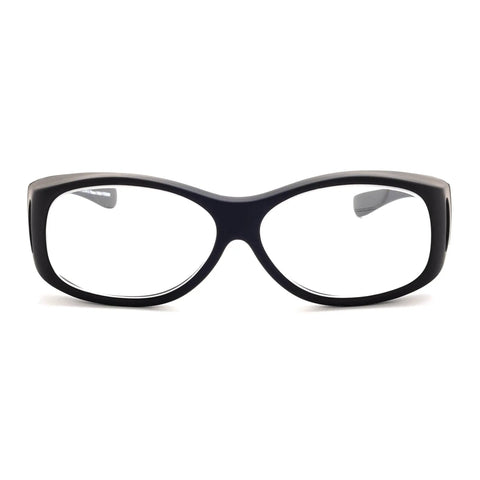 Fitover Radiation Safety Glasses Large Black Plastic Frame With Permanent Side Shields Designed To Fit Over Prescription Glasses