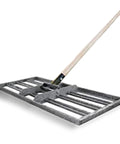 30-Inch Lawn Leveling Rake With 72-Inch Handle, Stainless Steel Tray, Effortless Golf Course, Lawn And Garden Leveling
