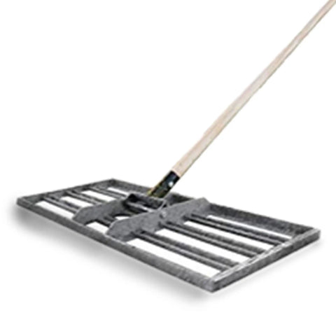 30-Inch Lawn Leveling Rake With 72-Inch Handle, Stainless Steel Tray, Effortless Golf Course, Lawn And Garden Leveling