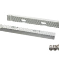 Heavy Duty Vise Jaw Set For Vintage American Vises Six And One Half Inch Wide And Three Quarter Inch High Half Inch Thick Alloy Steel Hardened To HRC 60 Fits Craftsman Fuller And Columbia Vises With Mounting Holes Two And Half To Three And Half Inches, two jaws and bolts