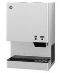 Heavy-Duty Commercial Nugget Ice Maker, Air Cooled Stainless Steel Exterior, Cranks Out Up To 343 Lbs Of Fresh Ice Daily, Boasts A Handily Sized Storage Bin, Countertop Ready, front view with controls.
