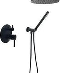 Dope Matte Black Brass Shower System With 8 Inch Rain Shower Head, Wall Mounted Tub Spout, And Handheld Shower, High Pressure Water Flow, Oil Rubbed Bronze Finish.