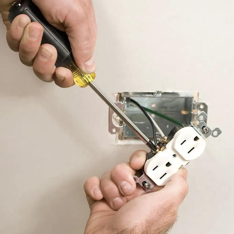 Man using Eight Piece Precision Screwdriver Set With Magnetizer Made In USA Includes Phillips 0, 1, 2 And Slotted Sixteenth Inch Bits