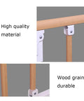 Foldable Bed Rail Guard For Elderly And Kids showing wood grain and high quality material detail.