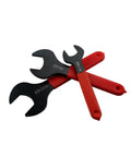 Heavy Duty ER11 A Type Collet Chuck Holder With Spindle Nut Wrench For CNC Milling Machine And Lathe Tools, three black and red spanner wrenches.