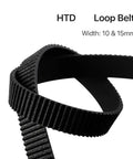 Beefy Closed Loop Timing Belt For Linear Motion, Low Noise Non Slip, Elastic Shock Absorption, Durable Materials, Long Life, 336 15