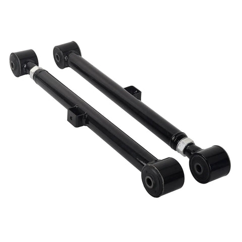 Bolt-On Rear Upper And Lower Adjustable Control Arm Kit With Rear Panhard Track Bar For 0-6 Inch Lift Fits 2009-2024 RAM 1500 And 2020-2024 Jeep Gladiator, black steel arms