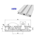 Heavy Duty 1050 Aluminum Profile Linear Rail For CNC And 3D Printer Frames detailed dimensions and design view, showing structural features.