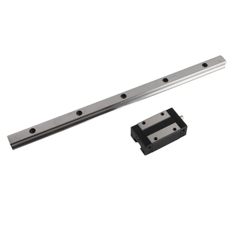 Slick And Fast Linear Guide Rail And Slider Kit With Ball Bearing Steel Block For Ultra-Precise Motion, P-Grade Linear Motion System For 3D Printers, CNC Machines, And Automation Equipment (300mm) shown with rail and slider