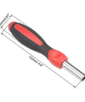 Straight Up Durable Quarter Inch Hex Shank Screwdriver Handle With Hella Secure Non Slip Grip And Strong Magnetic Bit Holder Designed For Effortless Torque And Badass Comfort During Heavy Workshop Tasks 122mm size