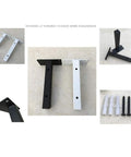 Legit White Shelf Brackets And T Shape Wall Mounts Solid Iron Floating Shelf Hardware Black and White Brackets with Screws