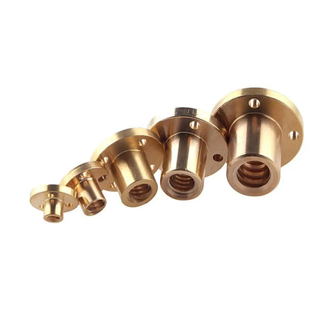 Brass Type T Lead Screw Nut For CNC Parts And 3D Printers With 4mm Lead And 20 Pitch Precision Motion Nut 1 Pc Durable Brass Nut