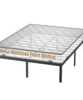 Heavy Duty Adjustable Non Slip Mattress Gripper Set For Metal Bed Frame Anchors Keep Your Bedding Locked Down Tight Stop Nighttime Shifting Always Stay Put In Black layered over metal frame preventing mattress sliding.