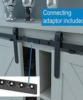 Mini Rustic Sliding Barn Door Hardware Kit In Oil Rubbed Bronze For Cabinets Bookshelves Vanities TV Consoles And More 
