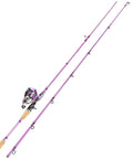Spincast Fishing Rod And Reel Combo, 6 Foot Two Piece Medium Heavy Pole With Smooth Reel and Push Button Release