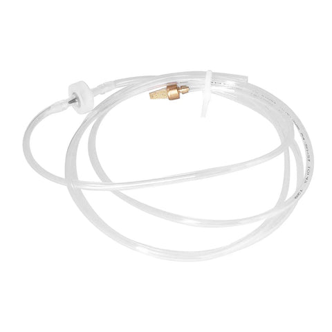 Beefy Mist Coolant Sprayer For Machine Tools With Adjustable Airflow features clear tubing and brass connector for effective cooling.