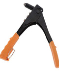 Ditch The Flimsy Tools And Grab This Heavy Duty Riveter Kit For Serious Metal And Plastic Jobs Including Auto Body Gutter Repairs With 120 Premium Rivets For Rock Solid Connections On Every Single Project black and orange hand riveter