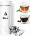 Portable Travel Electric Kettle With Tea Infuser, Mini 4 Temperature Settings, Auto Shut Off And Boil Dry Protection, White