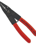 Electrical Pliers Cutter Stripper Crimper With Up Front Scissor Action Red Vinyl Grip Black Oxide Steel Pro Grade Heavy Duty Multi Tool