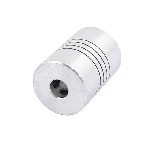 Aluminum shaft coupling 6mm to 6mm, 25mm long, 18mm diameter for stepper motors and 3D printers