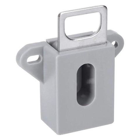 Hassle Free 125 Khz Smart Cabinet Lock With Electronic Rfid Card Access For Warehouse Sauna Library Office Locker No Drill Gray Anti Smash Self Locking Body Straightforward Installation close-up view of the gray electronic lock