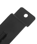 Close-up of Heavy Duty Metal Slat Wall Hooks 15-Piece Set For Retail Display And Garage Storage, black finish detail