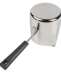 Stainless Steel Milk Pot With Easy Pour Spout For Chocolate Melting Butter Warming And Sauce 350ml Your Go To Kitchen Must Have For Easy Everyday Cooking And Sweet Treats, side view
