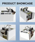 Killer Speed Automatic Electric Tube Cutter With Crisp Lcd Panel For Fast Precision Cuts Through Rubber Plastic Heat Shrink Tubing Industrial Grade Built Tough Slick Operation Gear showcased from multiple angles.