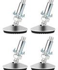 Beefy Heavy Duty Adjustable Swivel Leveling Feet Set With T Nut Bolt M8 And M10 4 Pack 50xM8x50mm Easy Install Height Range 0.75 To 1.5 Inches For Stable Furniture And Machinery, four metal feet