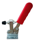 Horizontal Quick Positioning Toggle Clamps For Heavy Duty Welding And Precision Tooling Fixtures GH203F showing red handle and metal base.