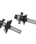 Top Shelf V Joint Tongue And Groove Router Bit Set Two Piece Half Inch Shank Carbide Tipped cutters for woodworking.