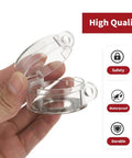 Hand holding Emergency Stop Button Lockout Cover Kit 1.18 Inch 30mm Round Push Button Switch Guards Padlock Ready