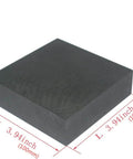 Heavy Duty Graphite Ingot Plate For EDM Pros With Smooth Polished Surface, 100mm By 100mm By 30mm Block, shown with dimensions
