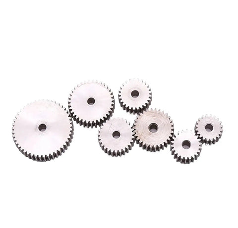Bevel Gear Pinion 1 Pc 1 Module Spur Gear for Transmission Steel Metal 12 To 27 Teeth 25T OD27mm shown in multiple sizes