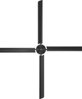 Supercharge Your Space With This 12 Foot Large Diameter Air Circulation Fan In Sleek Black with four wide blades.