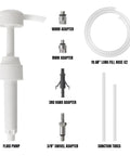 Lower Unit Gear Oil Pump Kit For Quart Bottles With 3rd Hand Adapter, 3/8 Inch Swivel, 8mm and 10mm Adapters, Long Fill Hoses