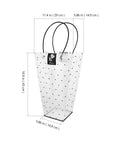 Clear Plastic Flower Packaging Bags With Handle For Bouquets, Easy To Carry Floral Wrapping For Weddings And Valentine Gifts