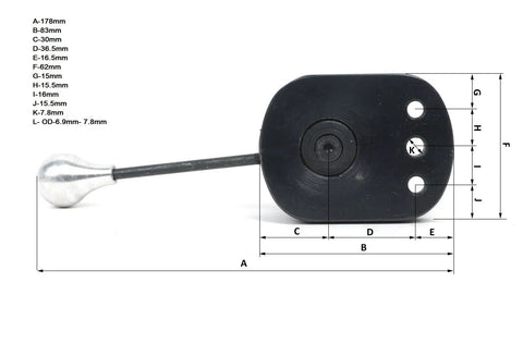 Slick Mini Lathe Ball Turning Attachment For 7X14 And 7X16 with dimensions labeled for easy reference to size and use.