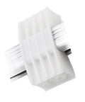 Top Shelf Linear Actuator Slide Block For Electric Push Rod Smooth Low Noise Replacement Part With Internal Threaded Tube, white plastic design.