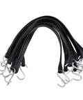 21 Inch EPDM Tarp Bungee Straps 50 Pack Made In USA Heavy Duty Weather Resistant with Galvanized Steel S Hooks