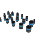 HFLubynox CRV 35K Steel Metric Socket Set With 24 Pieces Ranging From 8 To 32mm Includes Quick Release Reversible Ratchet And Extension For Auto Garage DIY Repair Jobs That Are Totally Sick, black sockets