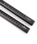 Close-up of TT Aero Bars For Triathlons And Road Cycling Aluminum Alloy Handlebars with measurements visible on extensions.