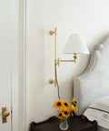 Classic Swing Arm Wall Sconce Featuring Distressed Bronze Finish One Light Adjustable Vanity Lamp 10 By 29 Inches Rustic Home Decor Absolutely Gotta Get beside a bed with flowers.