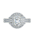 Two Stone Moissanite Ring With Silver Plated Band For Women Dope Sparkle Jewelry Gift Idea For Her Everyday Wear That Shines Like Real Diamond