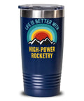 Blue 20oz Vacuum Insulated Stainless Steel Coffee Tumbler That Keeps Your Drink Hot Or Cold All Day On The Go, Leak Proof Lid, BPA Free