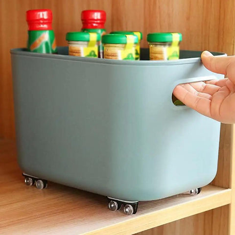 16 Piece Self Adhesive Caster Wheels Mini Swivel Casters Sticky Plastic Rolling Kit Easy Peel Mount Sliders for storage bin with bottles.