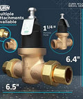 1-1/4 Inch NR3XL Pressure Reducing Valve With Union, Female X Female NPT Connection, Compact Length, Cartridge Loaded for Easy Repairs
